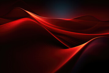 "Sleek Red Waves Abstract Background Design"