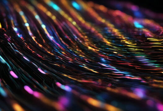 music Bassy illuminated wave background pattern generative AI black Colourful art equalizer frequency light design motion energy fractal texture curve