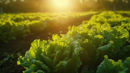 Sustainable Farming: Lettuce Harvest