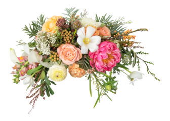 Beautiful flower arrangement png sticker