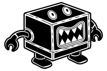 thwomp-with-stone-gray-palette vector illustration