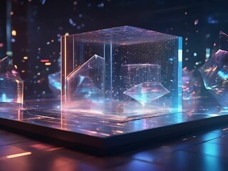 Build a 3D holographic scene with particles that dance and react to sound.
