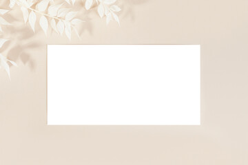 Blank paper on ornamental branches transparent png