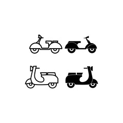 scooter Silhouette Vector on white background