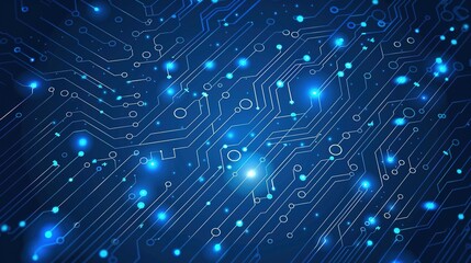 Blue circuit board technology background
