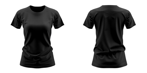 black t-shirt, isolated, women's