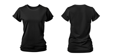 black t-shirt, isolated, women's