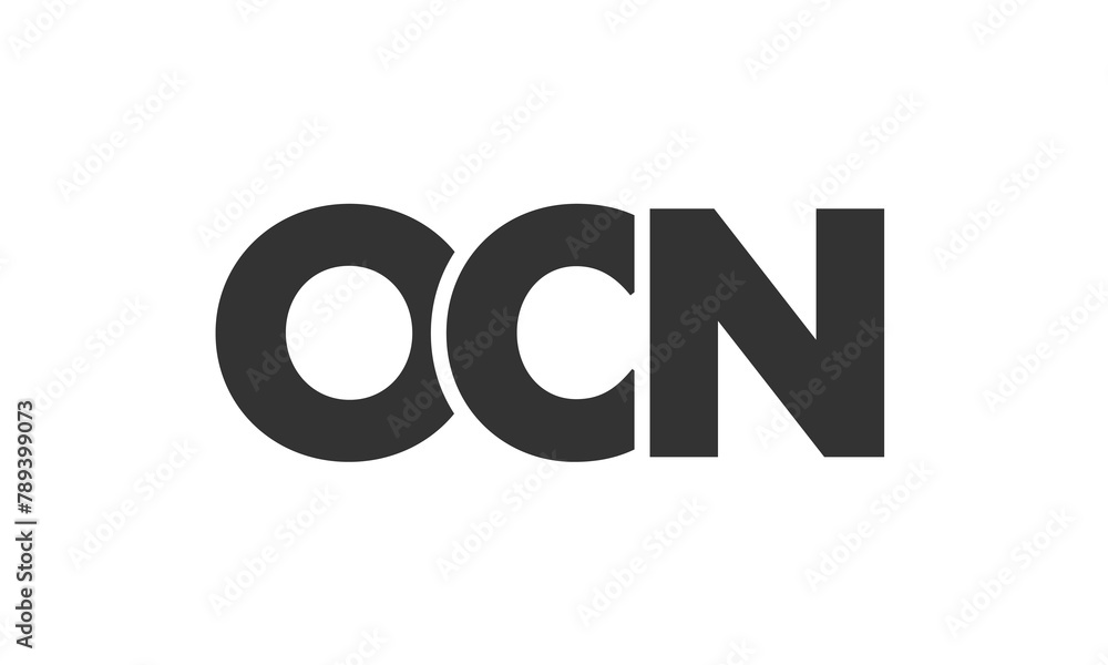 Fototapete ocn logo design template with strong and modern bold text. initial based vector logotype featuring s