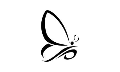 Abstract Line Butterfly Logo