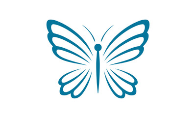 Abstract Line Butterfly Logo