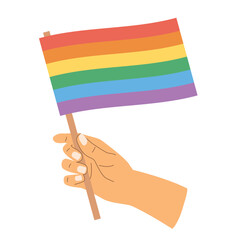 hand holding LGBT flag, symbolizing unity, equality, and visibility for the transgender community; perfect for pride events, social justice campaigns, or diversity-themed publications