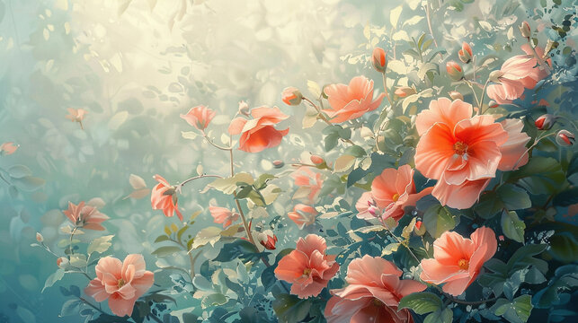 Whispers of periwinkle and coral dancing on the breeze, painting the world in the soft hues of a summer afternoon. 
