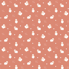 Cute Sheep Seamless Pattern, Cartoon Background vector Illustration