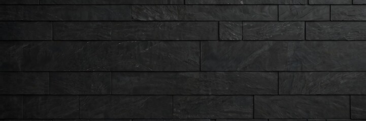 Dark gray grey anthracite black scratched damaged slate, shale natural stone concrete texture background banner panorama