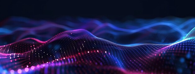 Futuristic Digital Technology Wave Abstract Background