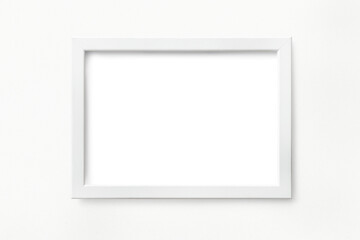 White picture frame mockup on a white background