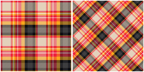 Classic Scottish Tartan Design. Abstract Check Plaid Pattern. Traditional Scottish Woven Fabric. Lumberjack Shirt Flannel Textile. Pattern Tile Swatch Included.