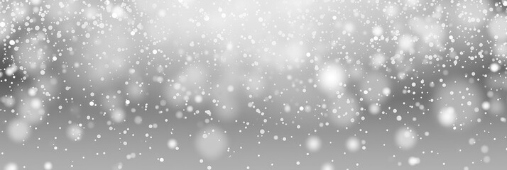 Obraz premium Gentle Snowfall on a Serene Winter Background