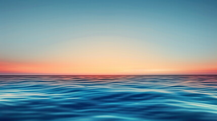 Obraz premium Visual art interpretation: with a smooth gradient from deep sea blue to sunset orange, creating a vibrant and dynamic visual effect. portrayed with creativity.