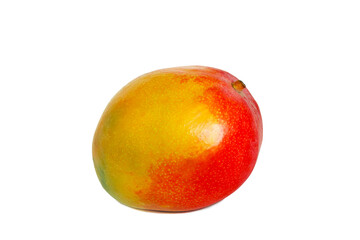 fresh ripe mango fruit cutout in transparent background,png format