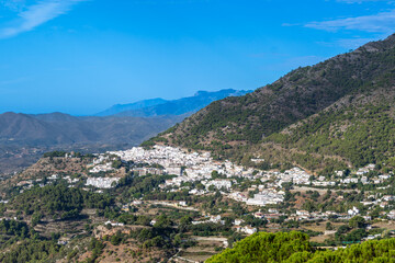 Fototapeta na wymiar Panoramic view on Mijas village, Andalusia, Malaga, Spain