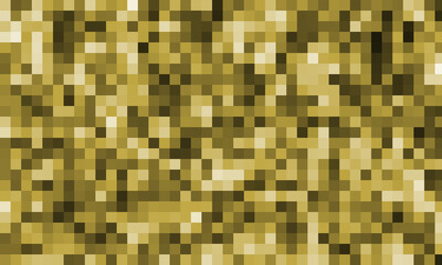 Golden Pixel Mosaic Luxurious Digital Texture Background