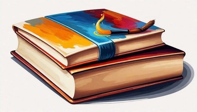 Oil-Painting-A-Book-Icon-Representing-Education-Or (4)