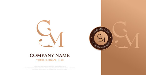 Initial CM Logo Design Vector 
