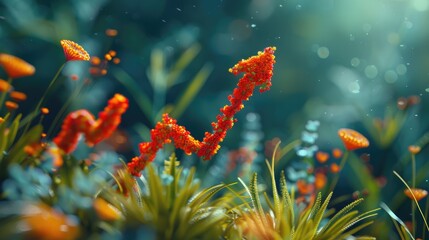 Fototapeta premium Grow up business concept with arrow shape