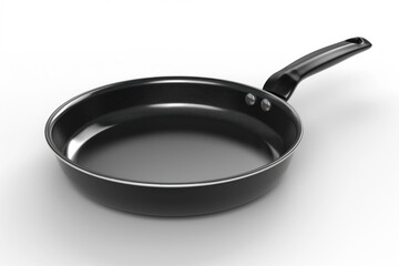 black iron pan isolated on white background