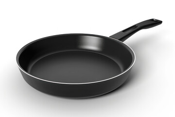 black iron pan isolated on white background