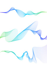 ブルーのウェーブベクター素材