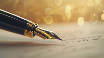 A Luxurious Fountain Pen Writing