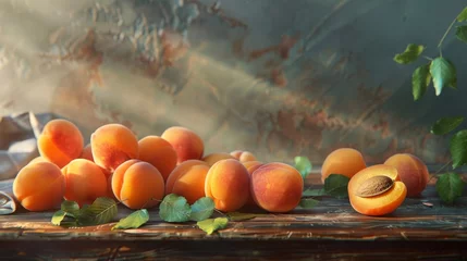 Rolgordijnen A Cluster of Fresh Apricots © MP Studio
