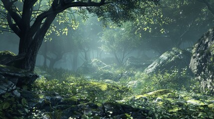 3D Render Style Environment Background