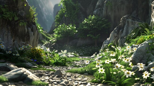 3D Render Style Environment Background