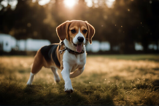 fetch beagle Playing dog cute catching vitality outdoors leisure man one animal toy sunny canino young pet trainer pedigree lifestyle recreation horizontal