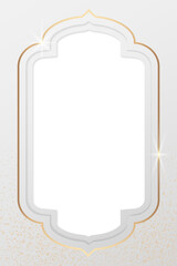 Shiny golden Ramadan frame transparent png