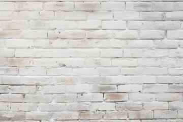 Distressed white brick wall texture background.