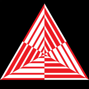 Red riangle sign on dlack