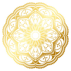 Golden arabesque patterned design element transparent png
