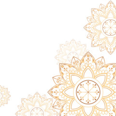 Golden arabesque patterned design element transparent png