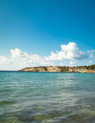Mediterranean sea coast. Coral Beach on Cyprus.