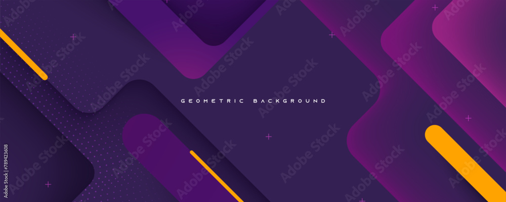 Canvas Prints abstract gradient purple geometric shapes background