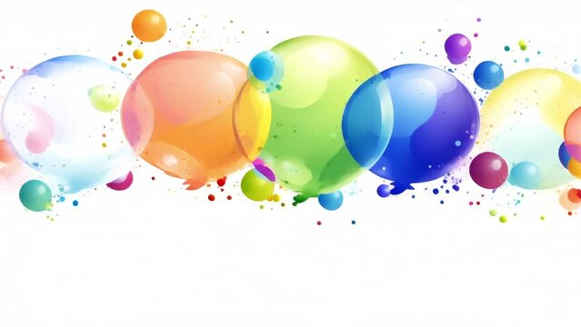 colorful balloons on white
