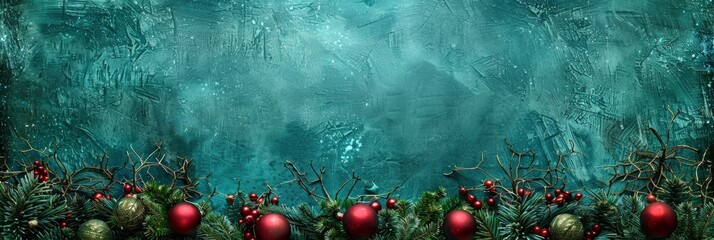 Christmas elements background , highlighting its striking features, Graphic Design, digital composition with clean lines and bold typography, Banner Image For Website, Background, Desktop Wallpaper