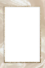 Beige and gold glitter frame transparent png