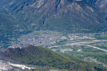 Domodossola town in Ossola valley, Italy