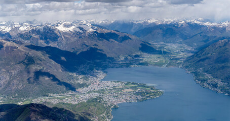 Ascona town on Maggiore lake shore, Switzerland