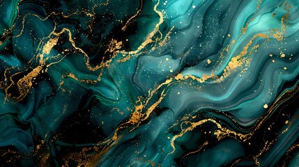 Abstract swirls of blue and gold in a luxurious pattern. Ideal for backgrounds and textures in design. Elegantly flowing, rich details depicted. AI